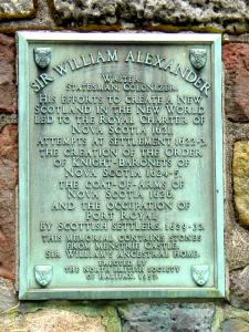 Monument to William Alexander - founder of New Scotland 